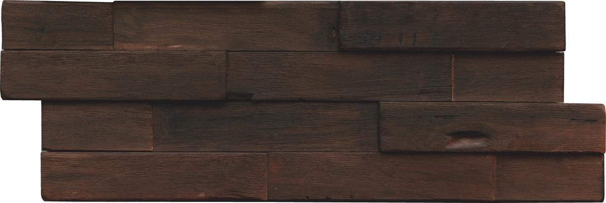 Wandverkleidung Driftwood Hevea Solomon Sea - Dunkelbraun, Basics, Holz (56/20/2cm)