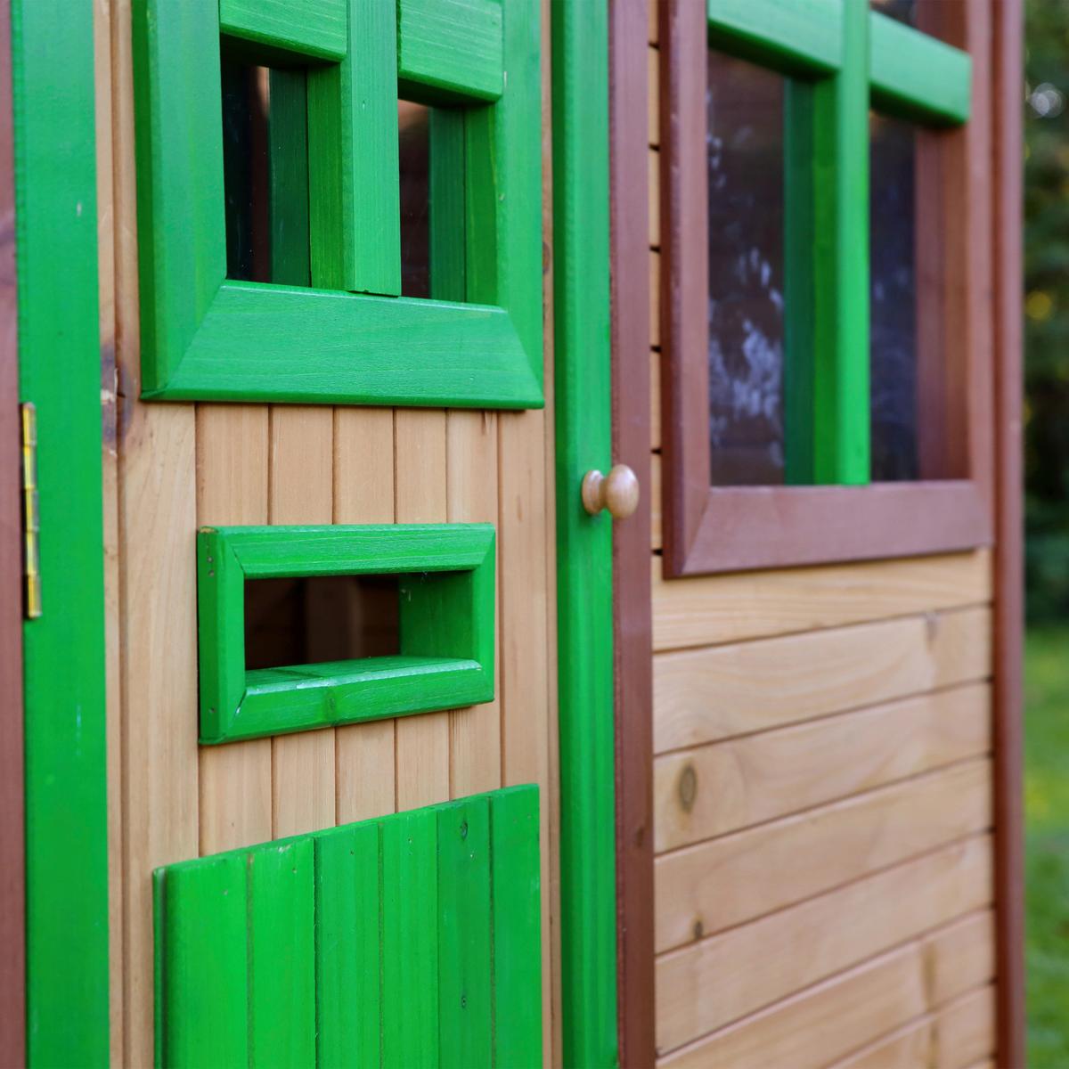 Spielhaus A030.036.00 - Rot/Braun, KONVENTIONELL, Holz (287/231/191cm) - Ambia Garden