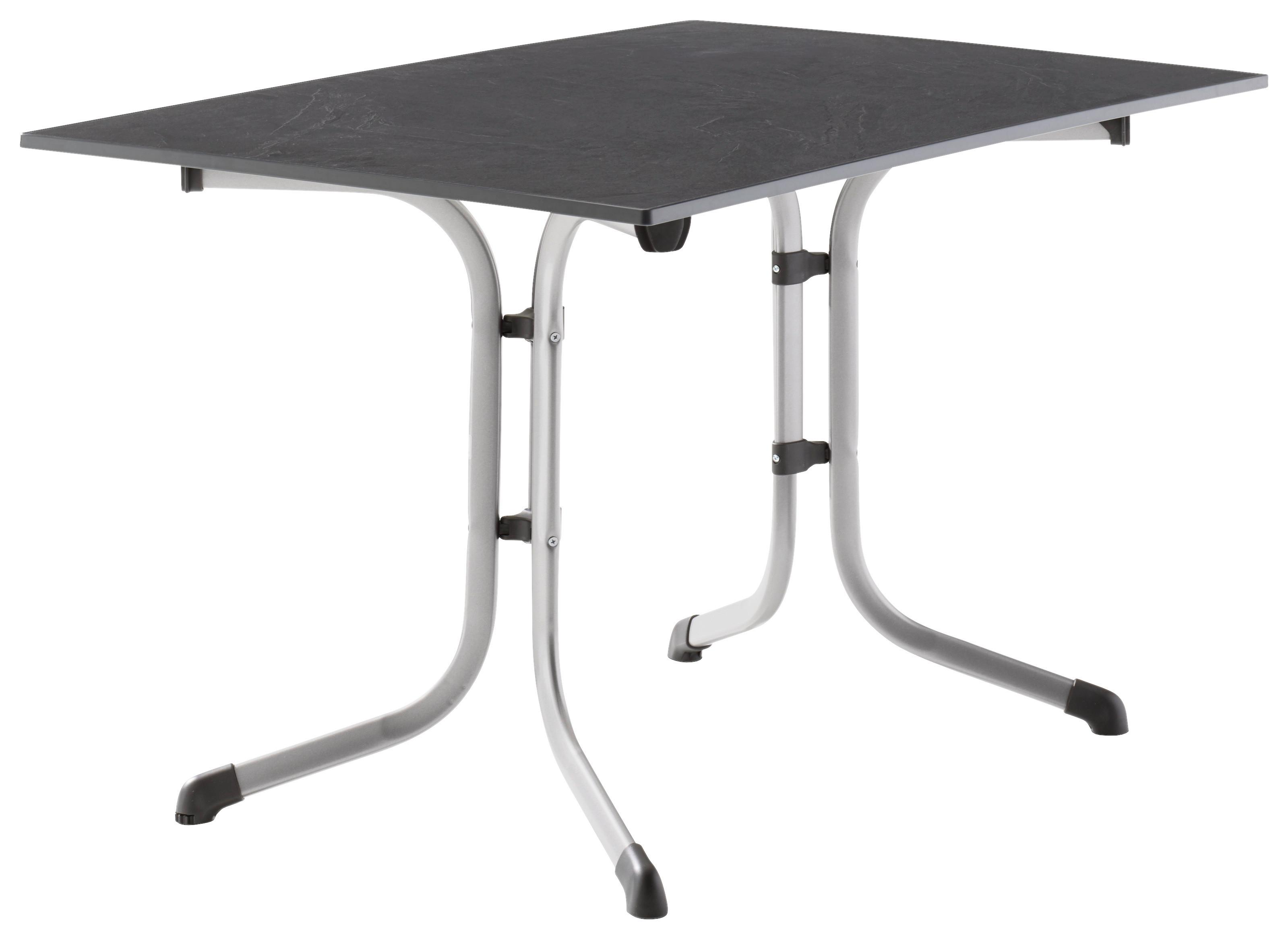 Gartentisch Klappbar Stahl L: 120cm - Anthrazit/Graphitfarben, MODERN, Holzwerkstoff/Metall (120/80/73cm) - Sieger