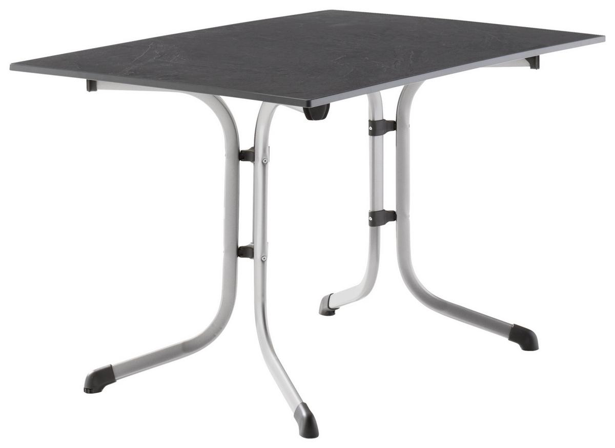 Gartentisch Klappbar Stahl L: 120cm - Anthrazit/Graphitfarben, MODERN, Holzwerkstoff/Metall (120/80/73cm) - Sieger