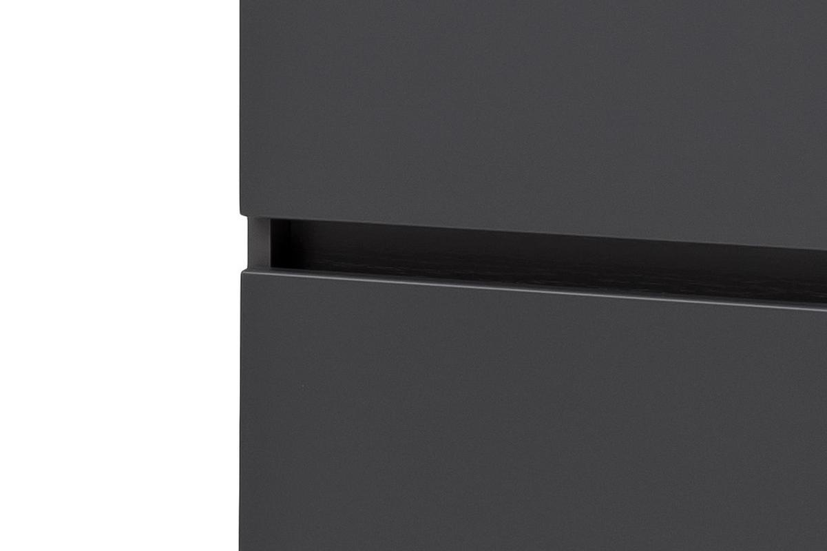 Hochschrank Kopenhagen B: 40 Cm Graphitfarben - Silberfarben/Graphitfarben, KONVENTIONELL, Holzwerkstoff (40/180/35cm) - Held