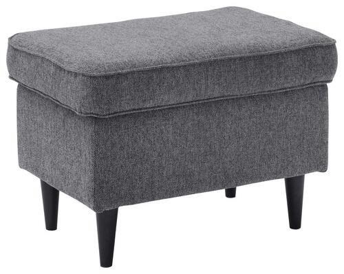 Hocker Oskar - Anthrazit/Schwarz, Basics, Holzwerkstoff/Textil (63/43/42cm) - MID.YOU