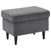 Hocker Oskar - Anthrazit/Schwarz, Basics, Holzwerkstoff/Textil (63/43/42cm) - MID.YOU