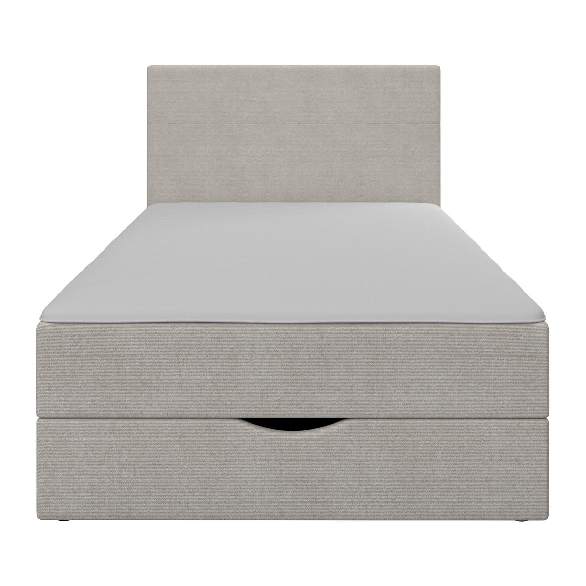 Boxspringová postel ACE 120x200, světle šedá - černá/světle šedá, Moderní, dřevo/textil (120/200cm) - Bessagi Home