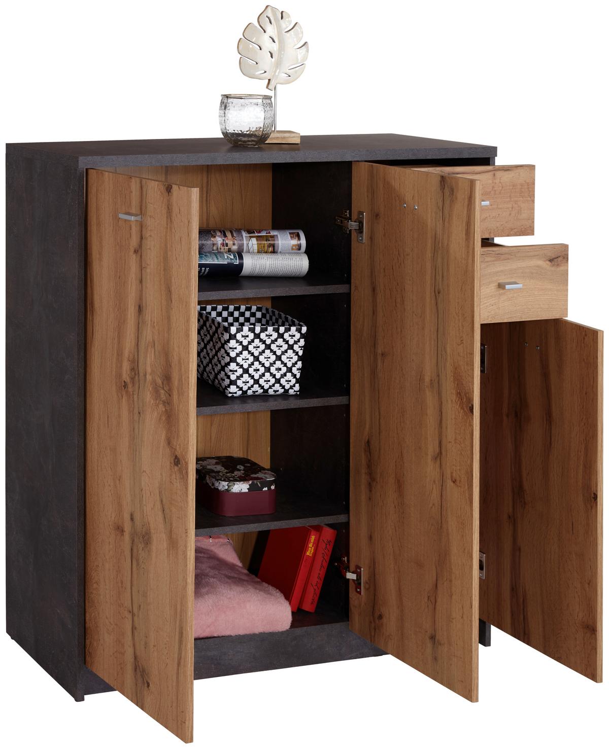 Komód 4-You 109/112 Cm - tölgyfa színű, Modern, faalapú anyag (109.1/111.4/34,6cm)