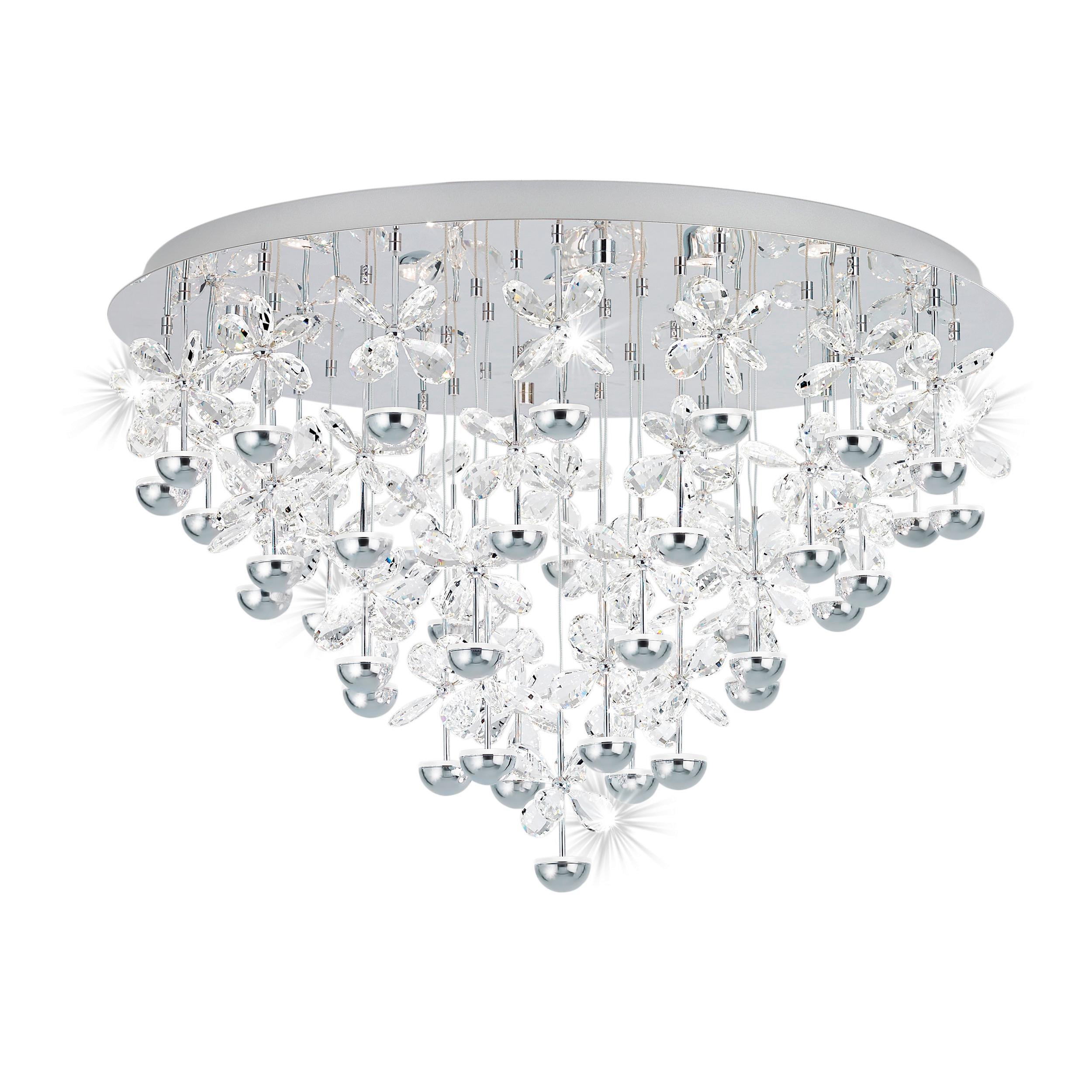 STROPNÉ LED SVIETIDLO PIANOPOLI - chrómová, Konventionell, kov/sklo (78/52,5cm) - Eglo