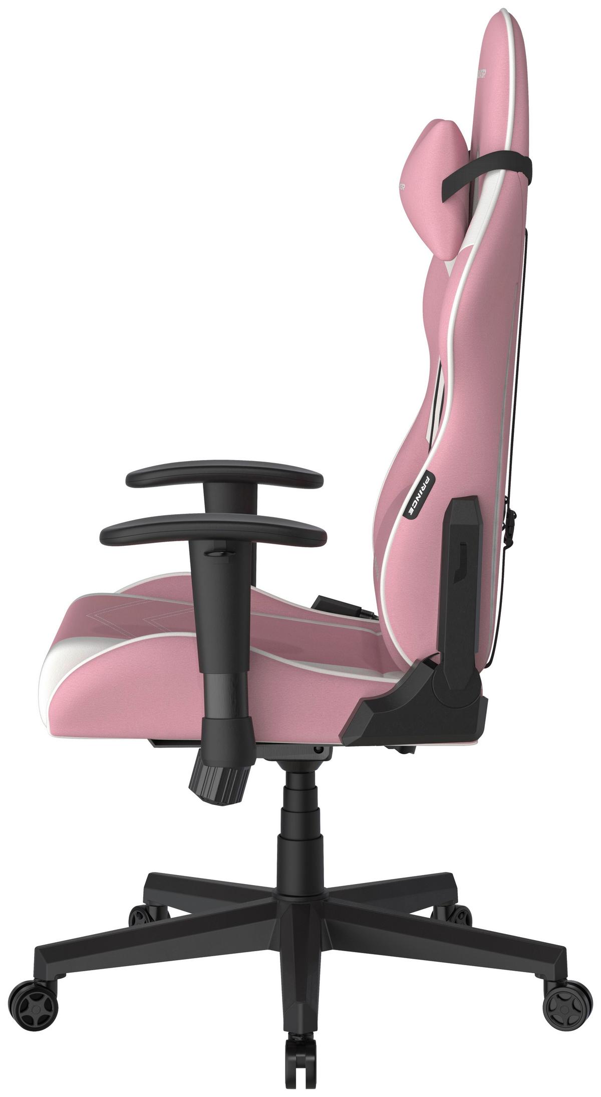 HERNÍ ŽIDLE PRINCE - bílá/pink, Moderní, textil/plast (67/126/67cm) - Dxracer