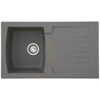 Spüle Respekta Boston Stein Bxt: 86x50 cm - Grau, Trend, Glas/Kunststoff (86/20/50cm) - Respekta
