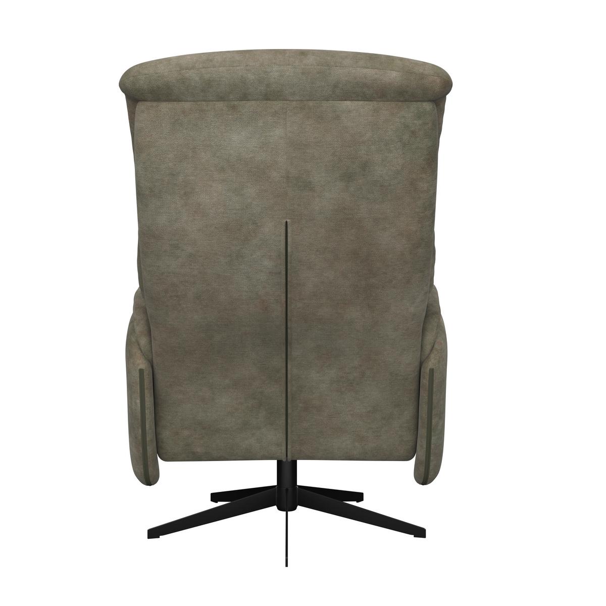 Relaxsessel Star grün, 360° drehbar - Schwarz/Grün, MODERN, Textil/Metall (72/107/86cm) - James Wood