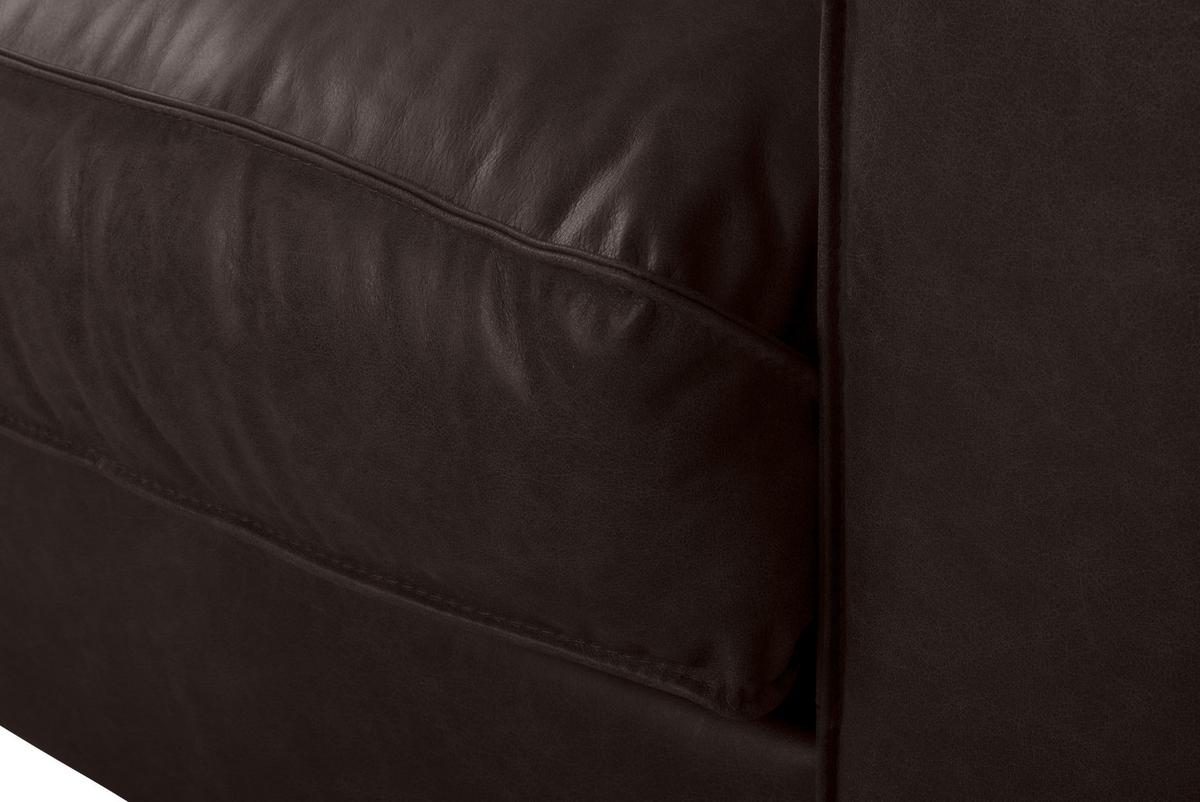 Schlafsofa Texas Dunkelbraun Anilinleder, B: 203 Cm - Dunkelbraun, Design, Leder (203/85/99cm) - MID.YOU