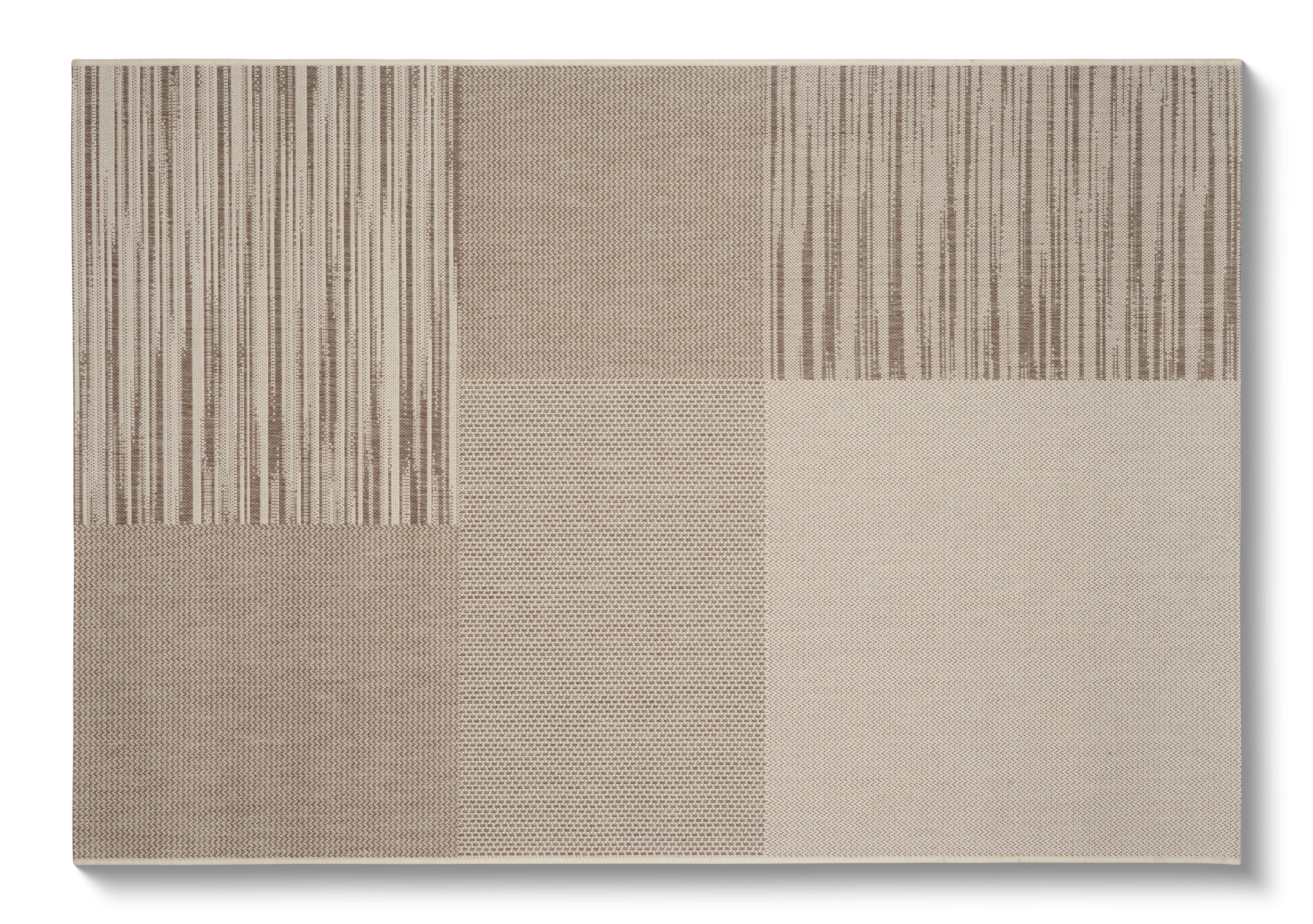 Flachwebteppich Beige Amanza 120x170 Cm Synthetikfaser - Beige, Basics, Textil (120/170cm) - Luca Bessoni