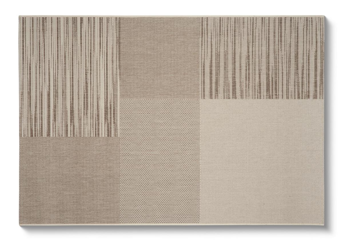 Flachwebteppich Beige Amanza 120x170 Cm Synthetikfaser - Beige, Basics, Textil (120/170cm) - Luca Bessoni