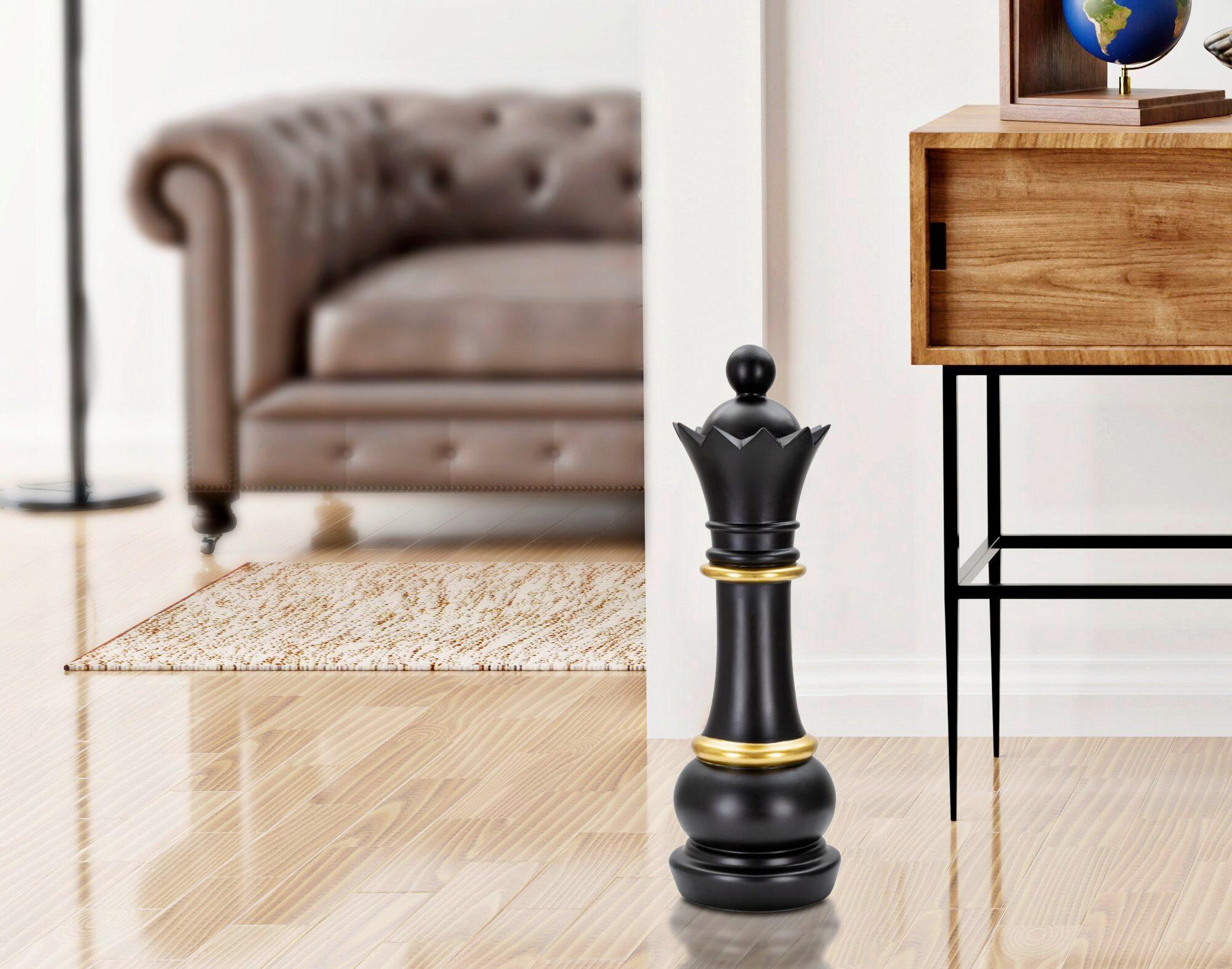 Skulptur Black And Gold Queen B: 15 cm - Goldfarben/Schwarz, Basics, Kunststoff (15/50/15cm)