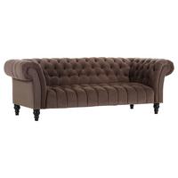Bigsofa Canyon B: 230 cm Dunkelbraun Samt - Dunkelbraun/Schwarz, Trend, Textil (230/74/101cm) - Livetastic