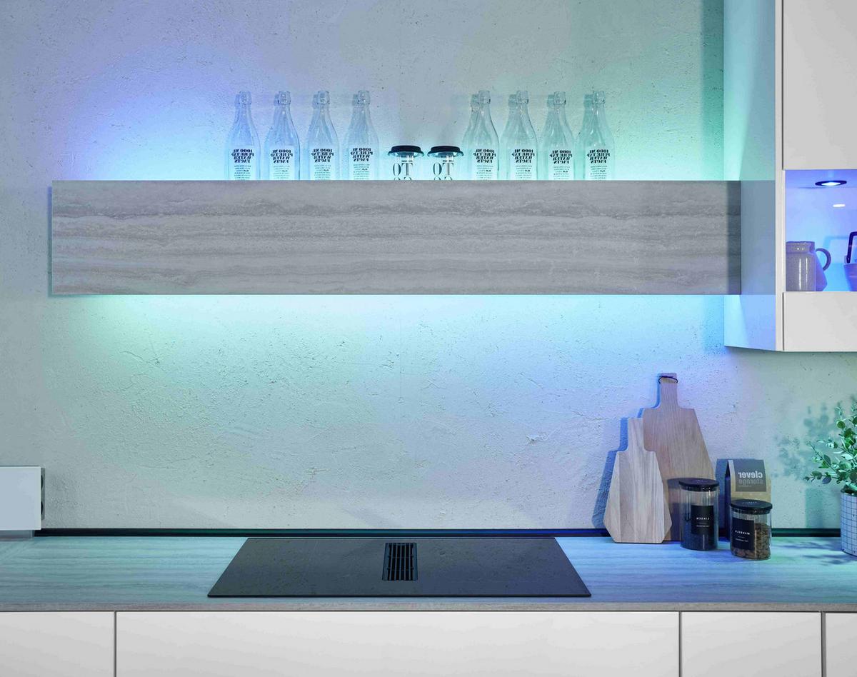Einbauküche Alpinweiß Hgl. Planbar In Alpinweiß Hgl - Weiß Hochglanz, MODERN, Holzwerkstoff - Vertico