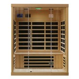 Infrarotkabine 3 Personen 150x110x190cm Hemlock IIi Mbx - Naturfarben, MODERN, Glas/Holz (150/110/190cm)