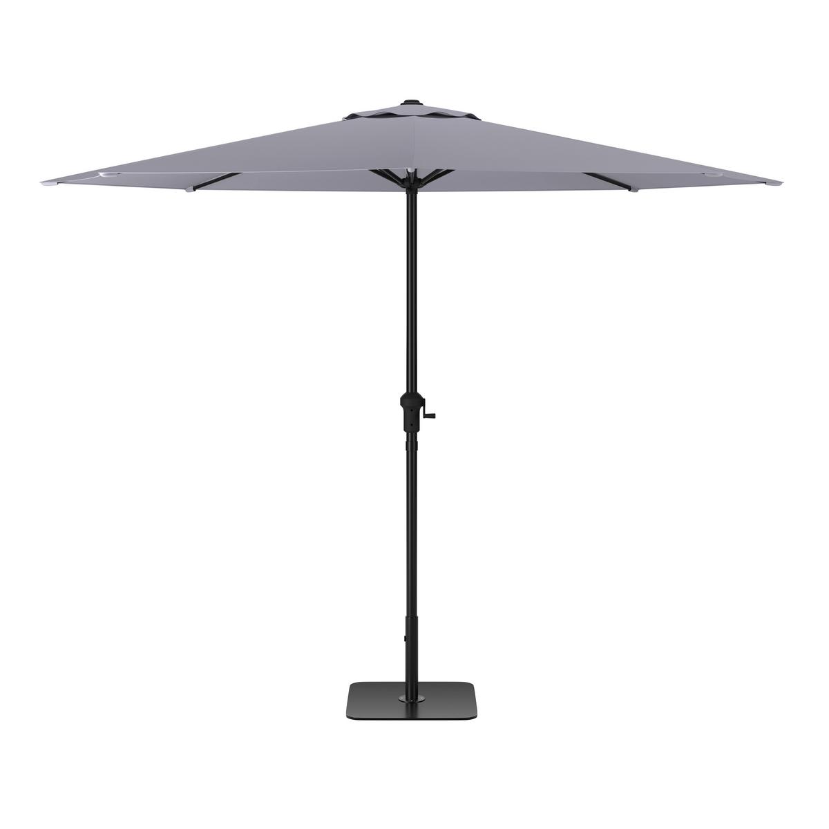Sonnenschirm Kos D: 234 cm UV-Beständig dunkelgrau - Dunkelgrau/Hellgrau, MODERN, Textil/Metall (234cm) - Beldano