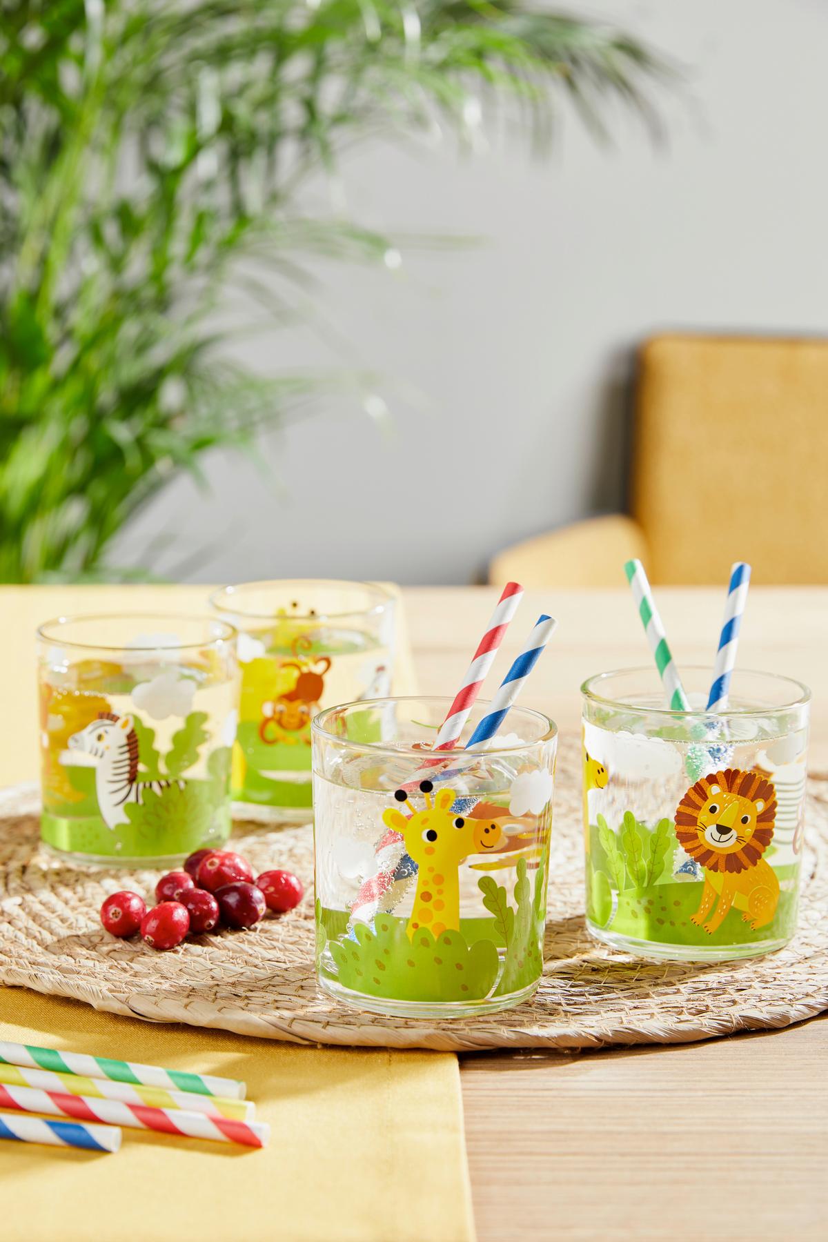 Trinkglas Mit Tierdesign Nilsson Ca. 250 Ml - Klar/Multicolor, Design, Glas (250ml) - Luca Bessoni