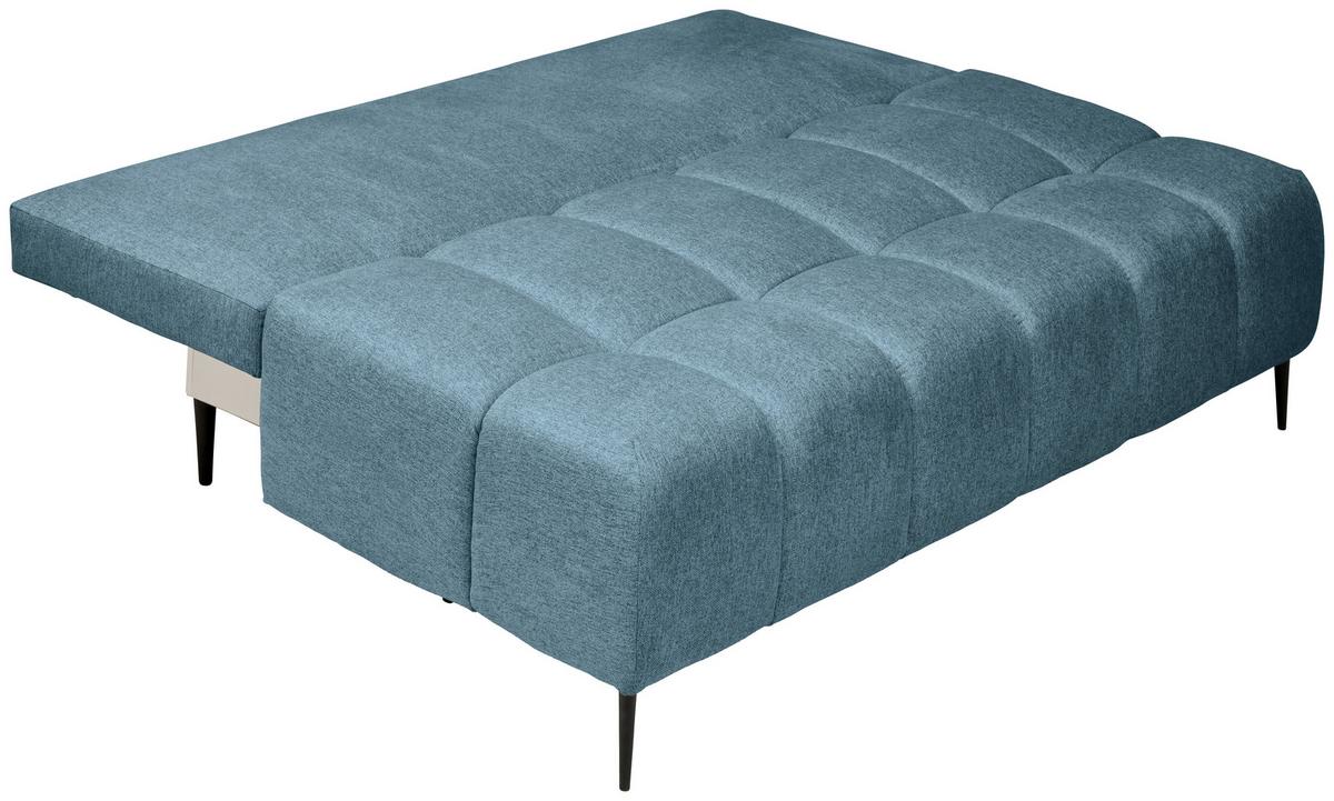 Schlafsofa Bobbio Blau B: 204cm - Blau/Schwarz, MODERN, Textil (204/90/95cm) - MID.YOU