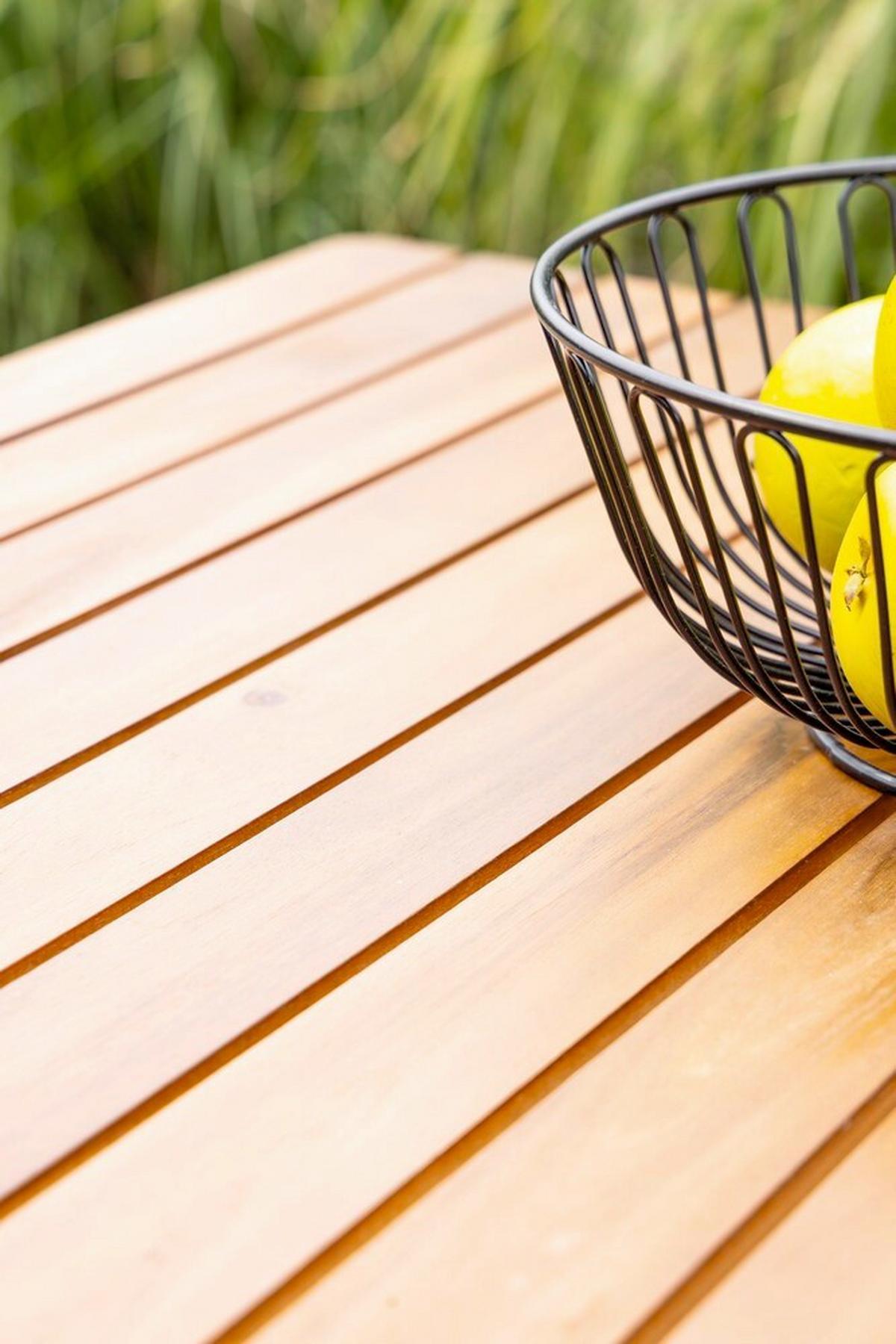 Gartenset 3-Teilig 3-TEILIG - Hellbraun, Basics, Holz (145/75/75cm)