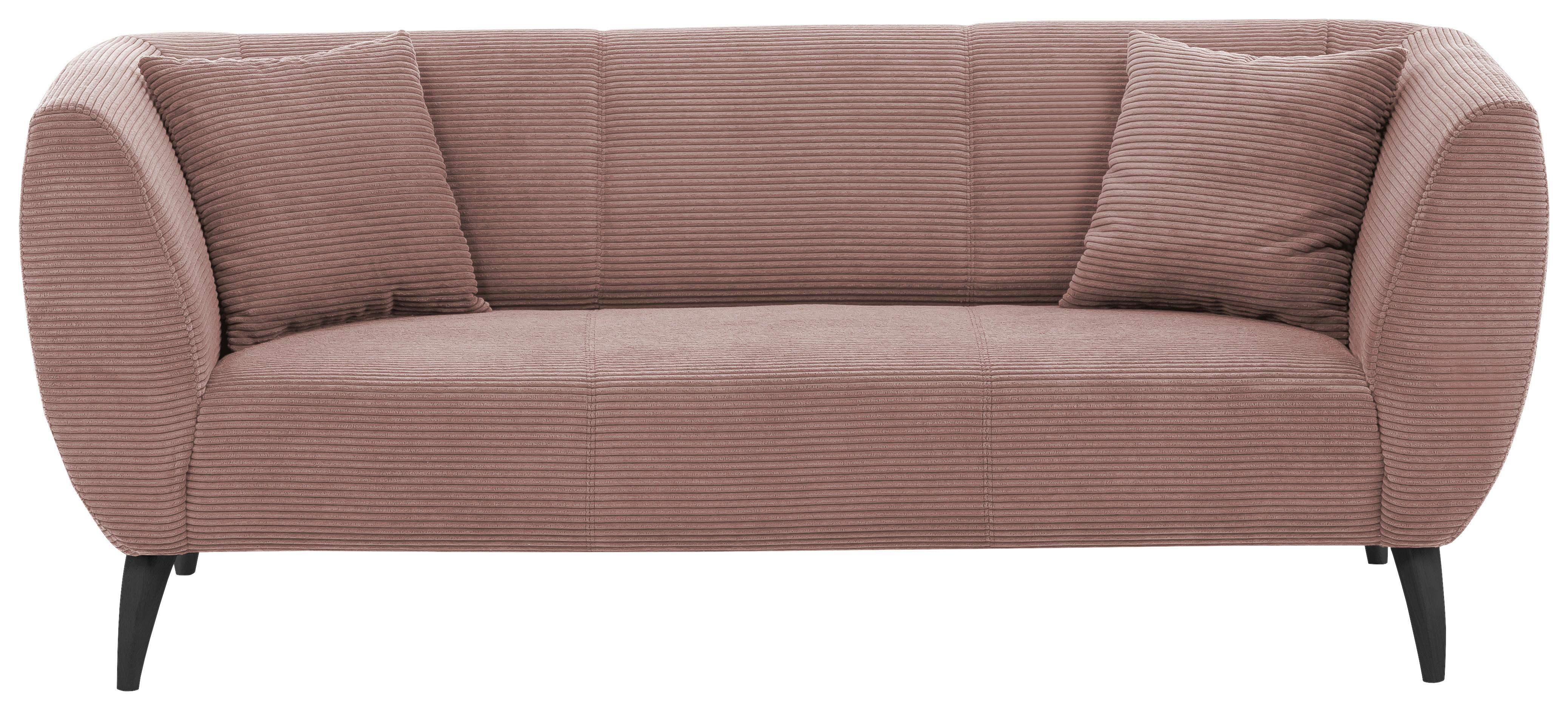 3-Sitzer-Sofa Colori Rosa Rücken echt