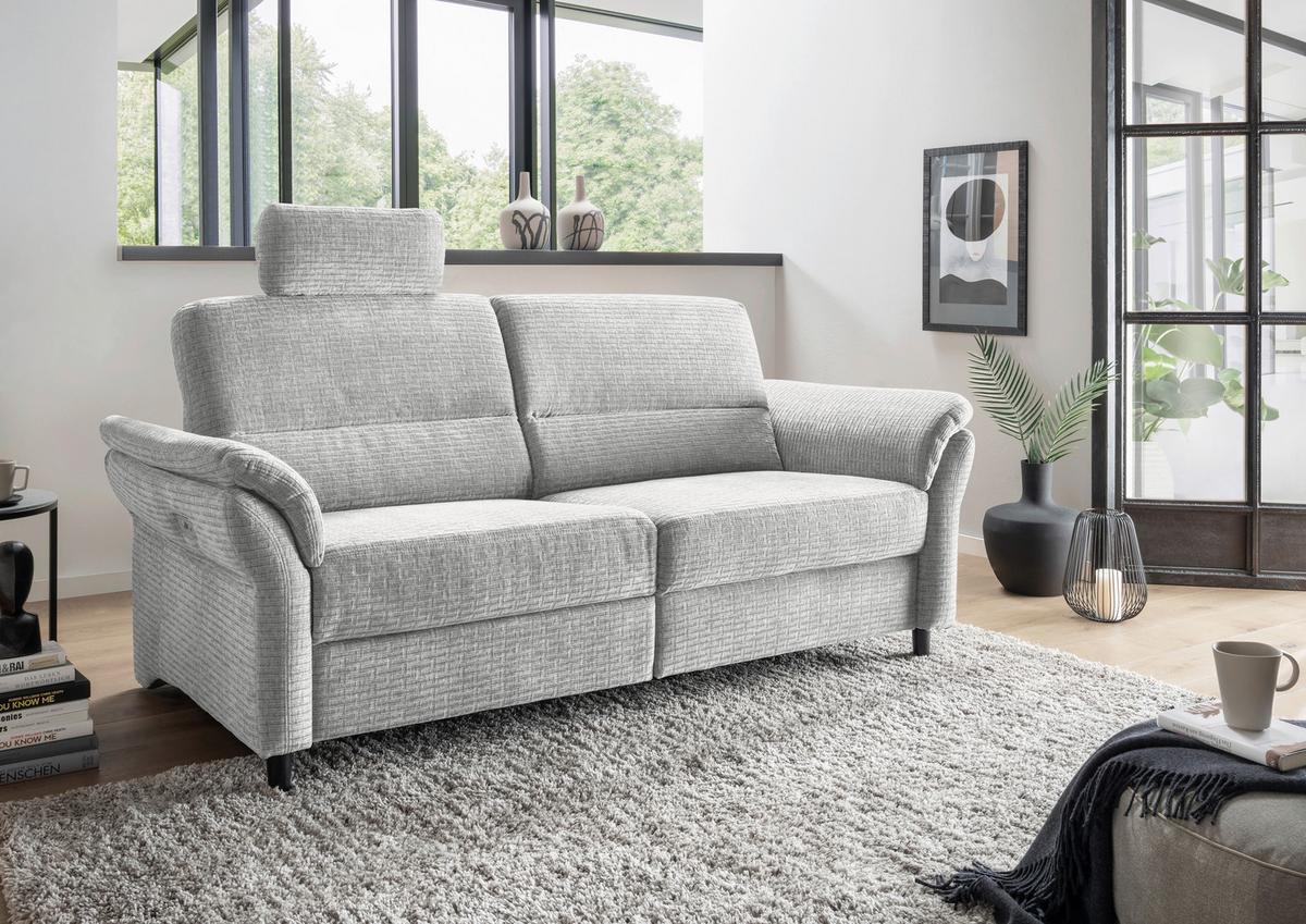 3-Sitzer-Sofa Cavoli, Weiß B: 192 cm - Schwarz/Weiß, MODERN, Textil (192/90/89cm) - Livetastic