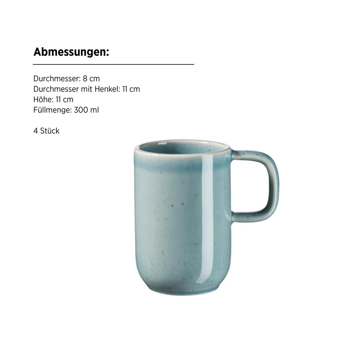 Frühstücksservice Candy Pastellblau 12-Teilig - Pastellblau, Basics, Keramik - Mäser