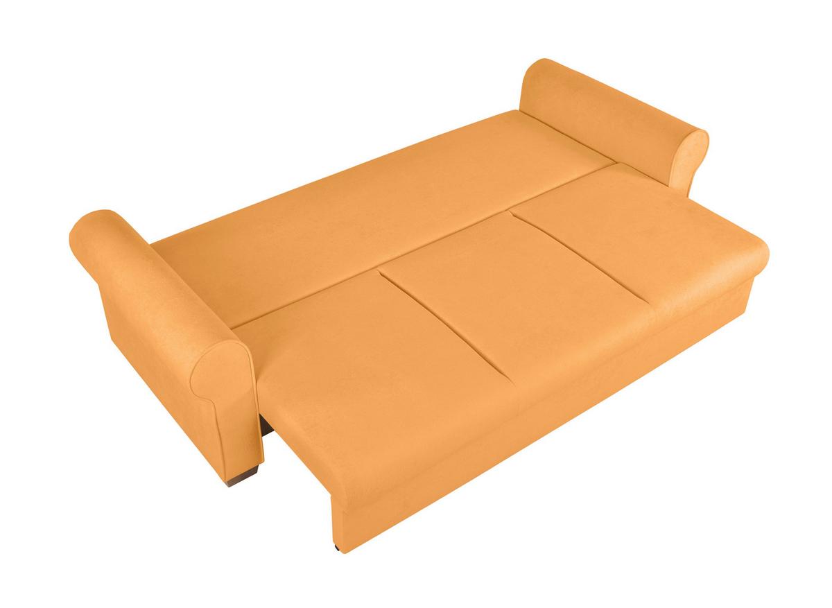 Schlafsofa Arles, Gelb 35 B: 240 Cm - Gelb/Buchefarben, Design, Textil (240/94/98cm) - MID.YOU