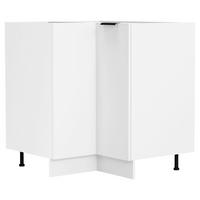 Eckunterschrank Fasola Weiß B: 76 cm - Weiß, Trend, Holzwerkstoff/Kunststoff (76/93/76cm) - MID.YOU