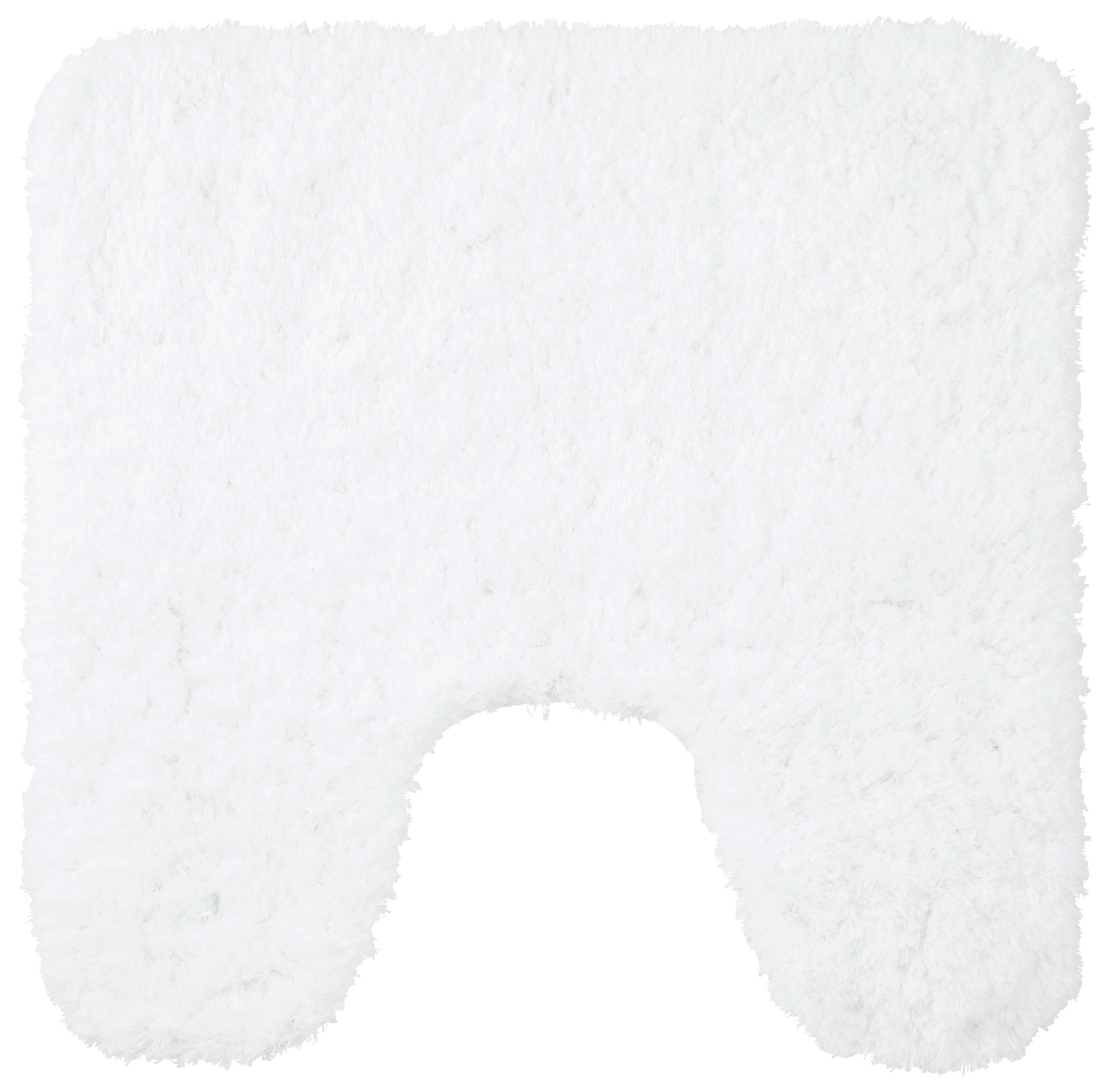 WC předložka Chris, 50/50cm, bílá - bílá, textil (50/50cm) - Premium Living