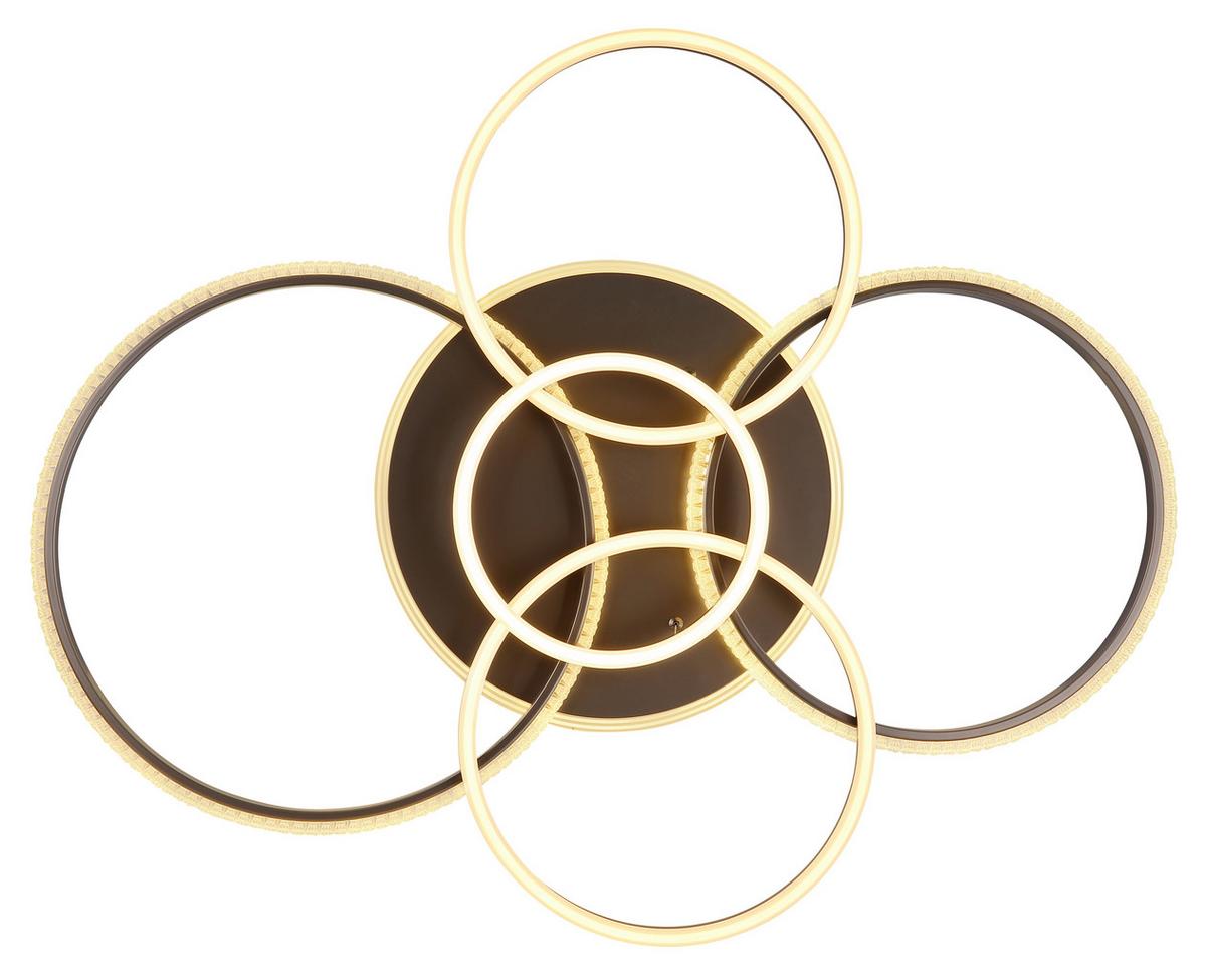 LED-Deckenleuchte 48467-70a Alaina - Klar/Anthrazit, Design, Kunststoff/Metall (110/88/11,5cm) - Globo