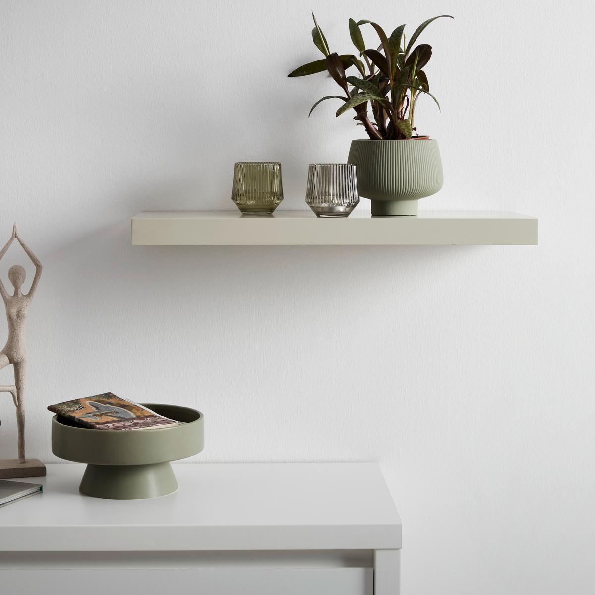 NÁSTĚNNÁ POLICE ANJA -SB- - béžová, Moderní, kompozitní dřevo (60/3,8/23,5cm) - Mömax