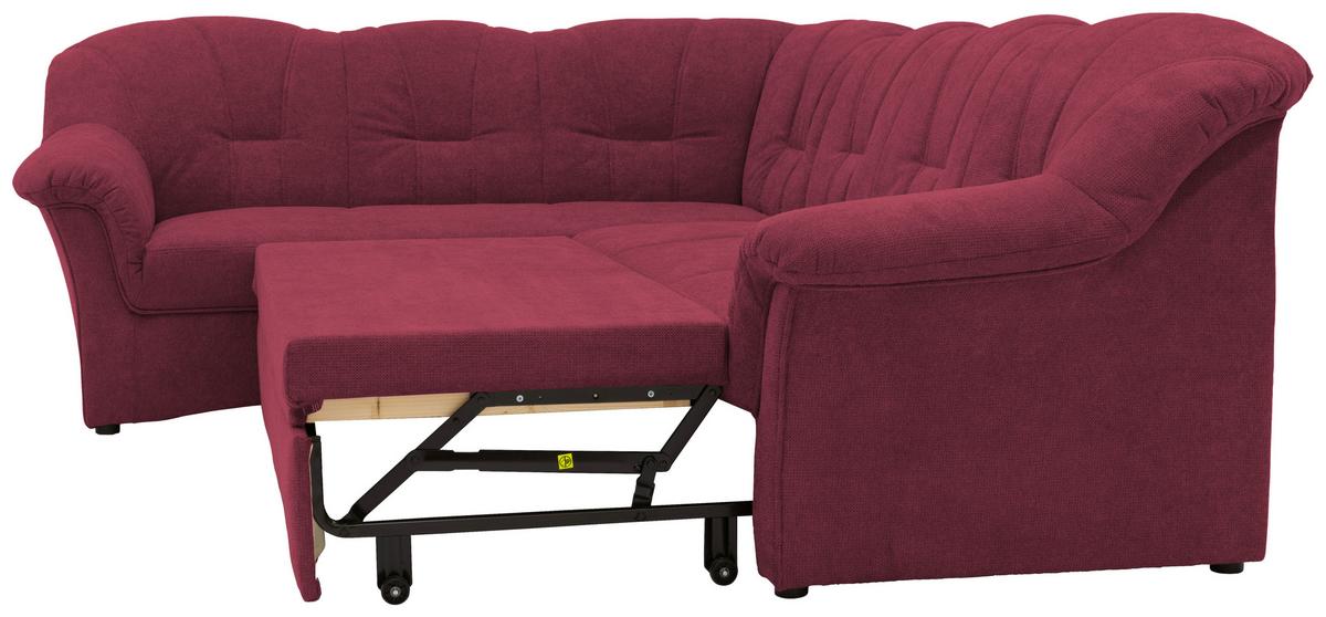 Ecksofa Mit Schlaffunktion Papenburg Beerenfarben - Beere/Schwarz, KONVENTIONELL, Textil (192/243cm) - MID.YOU