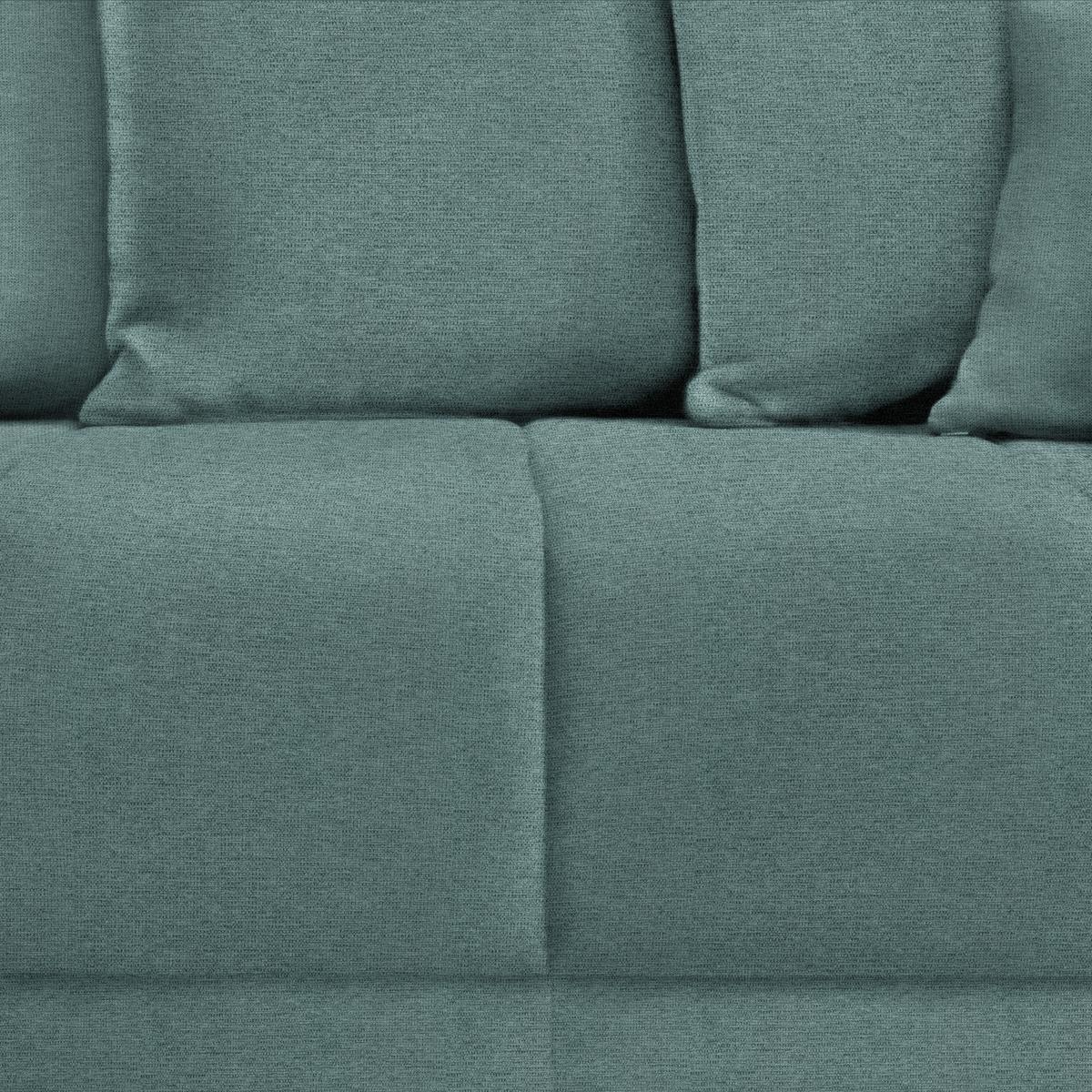 Rohová sedačka ALATRI, oboust.,petrolejová,s polštáři - petrolej/černá, Moderní, textil/plast (289/90/176cm) - Based