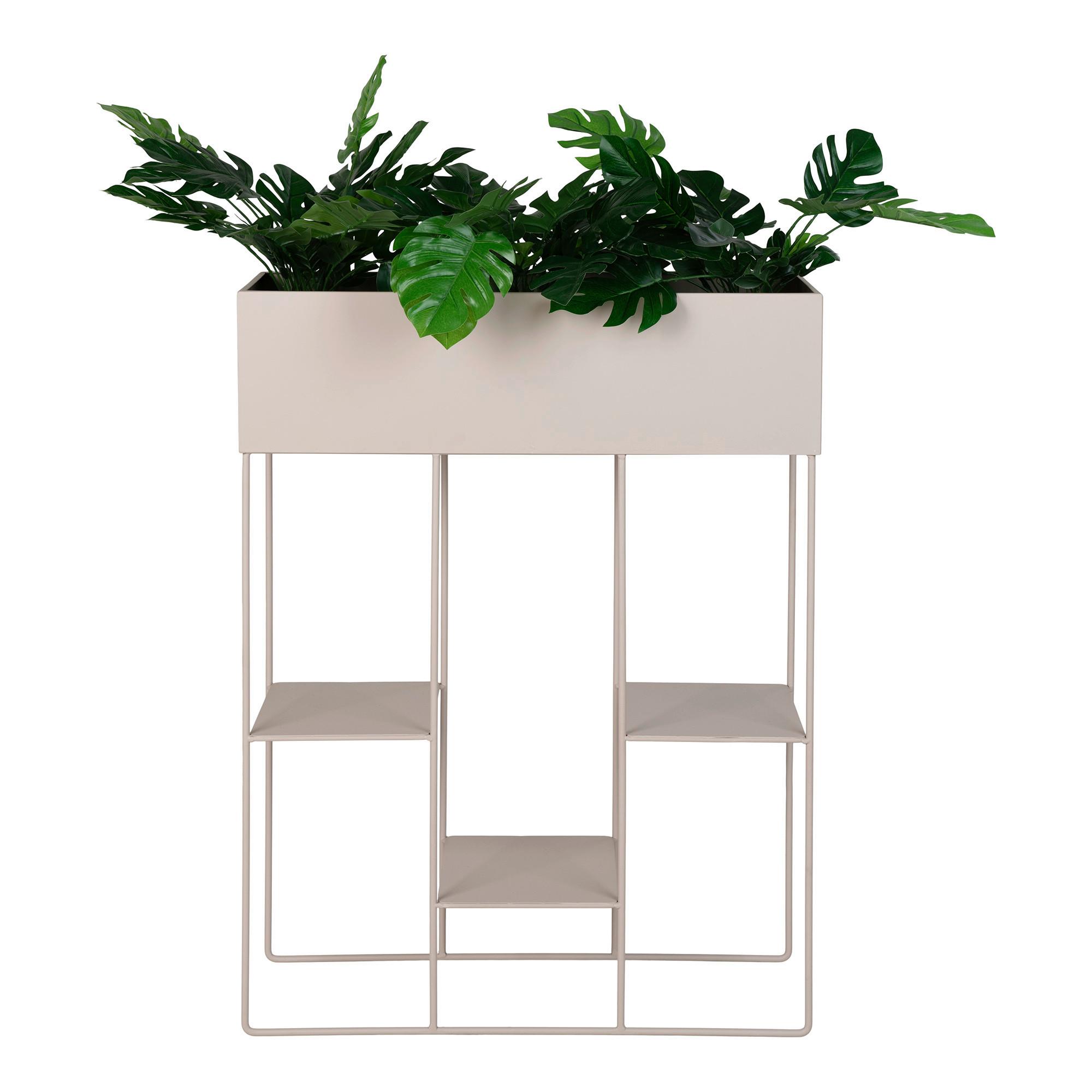 Übertopf Rabo Beige B: 25 cm - Beige, Design, Metall (25/80/60cm)