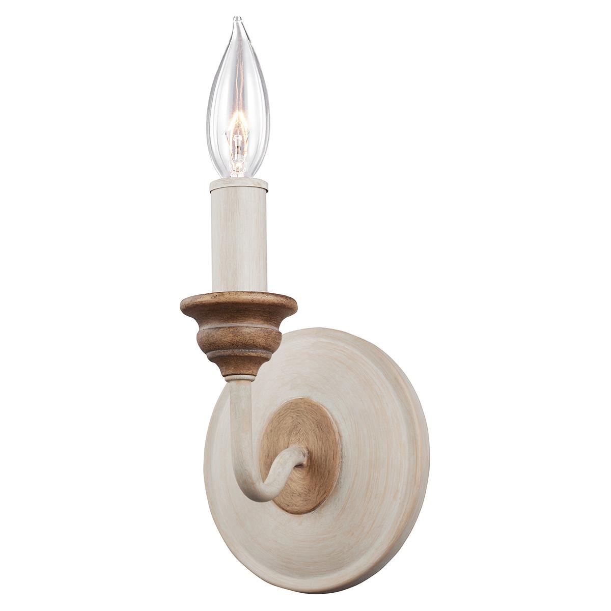 Wandleuchte HarTVille 1-Flammig Braun/Hellbraun - Hellbraun/Beige, Design, Metall (11.4/10,2/19,4cm) - Elstead Lighting