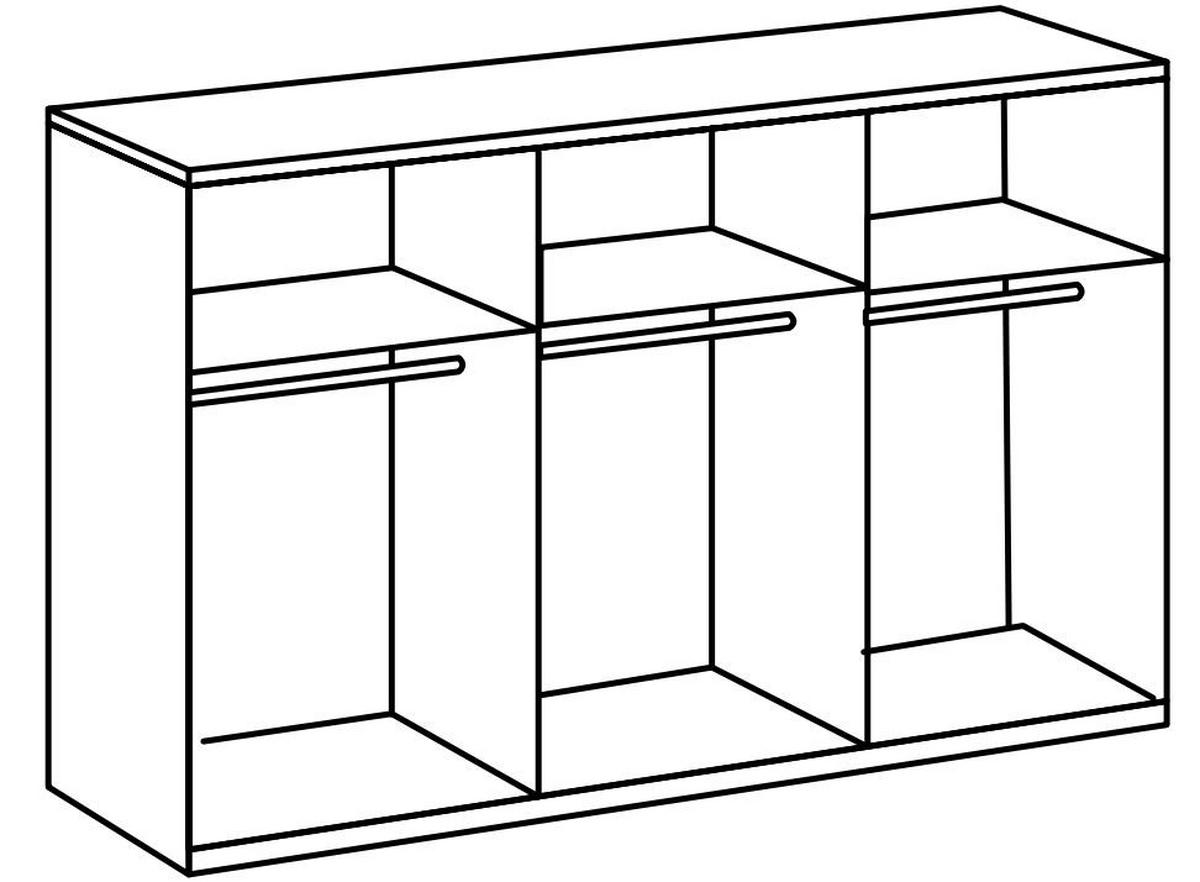 Schwebetürenschrank B: 300 Cm Level 36a Eiche Dekor - Eichefarben, MODERN, Holzwerkstoff (300/216/65cm) - MID.YOU