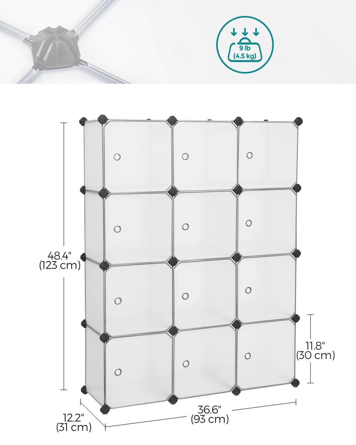 Aufbewahrungsregal Weiß B: 93 Cm - Weiß, Basics, Kunststoff/Metall (93/123/31cm)