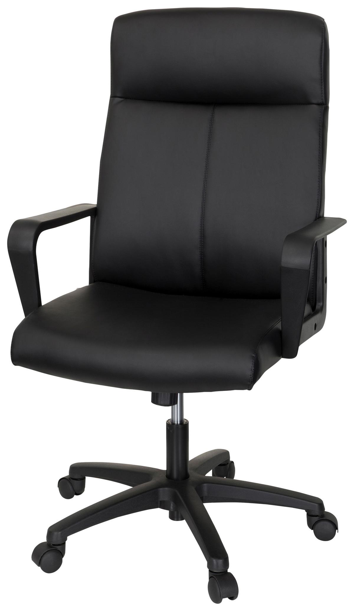 Chefsessel Lisso Schwarz - Schwarz, MODERN, Kunststoff/Textil (63/116/66cm) - MID.YOU