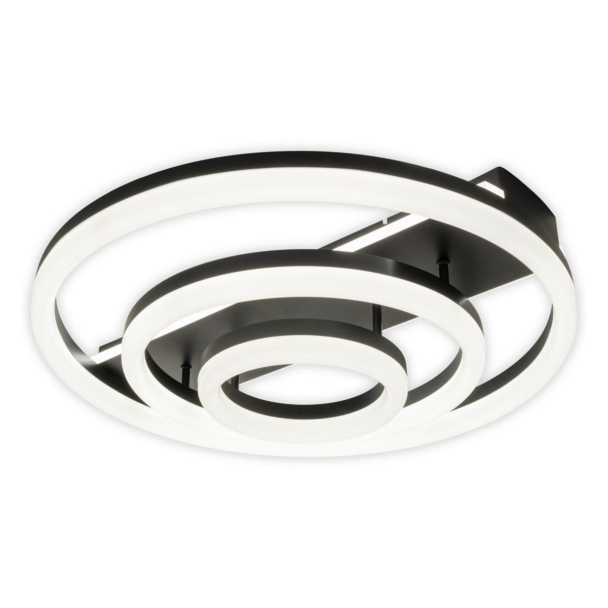 Led-deckenleuchte 1403522 Circulo - Schwarz/Weiß, Design, Kunststoff/Metall (60/15.5cm) - Näve