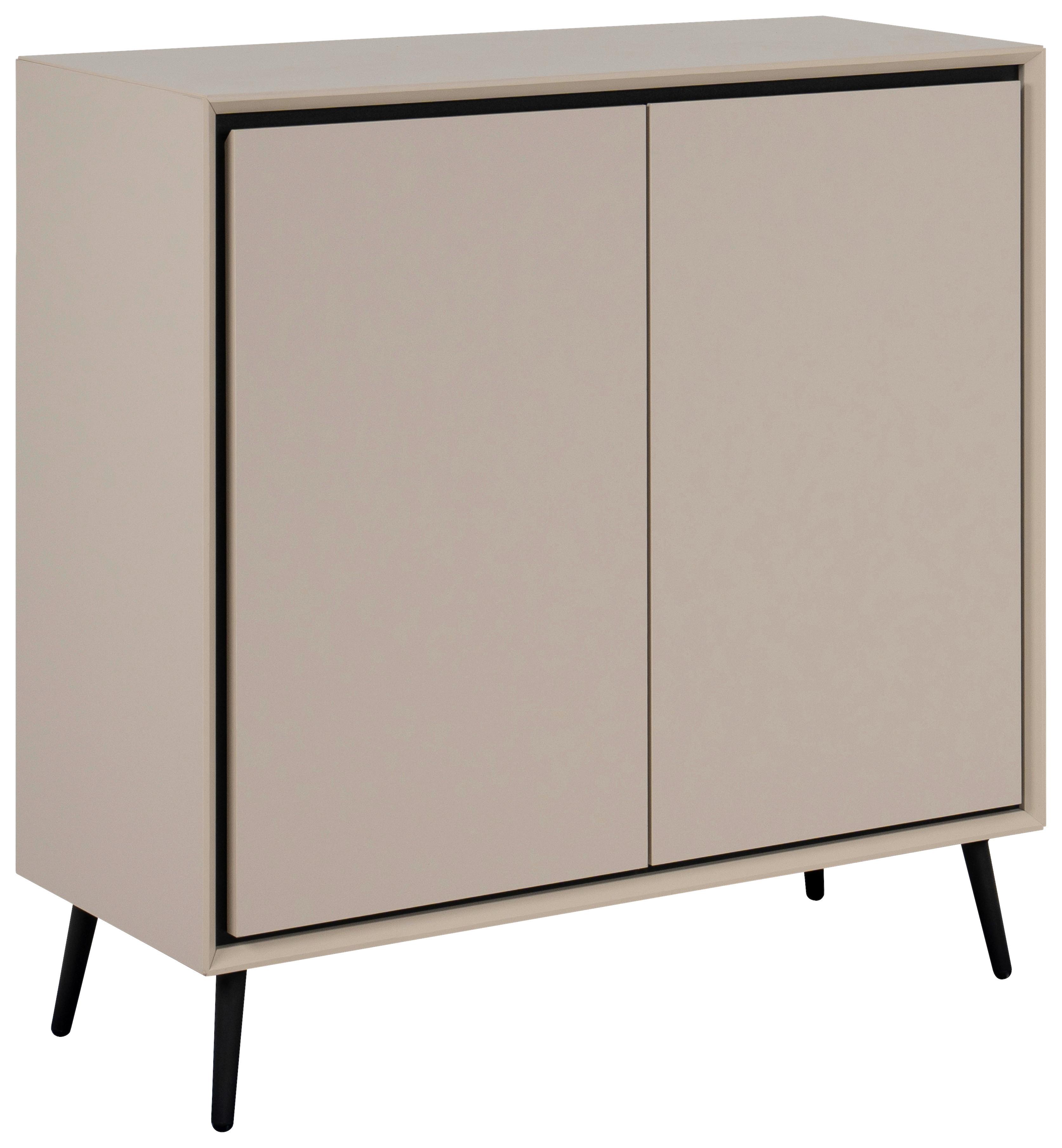 Kommode Arona 01a - Sandfarben/Schwarz, MODERN, Holzwerkstoff (90/90/38cm) - Livetastic