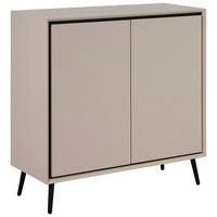 Kommode Arona 01a - Sandfarben/Schwarz, MODERN, Holzwerkstoff (90/90/38cm) - Livetastic