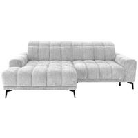 Rohová sedačka LAYA, levá, stříbrná žinylka KANSAS - barvy stříbra, Moderní, textil (155/250cm) - Premium Living