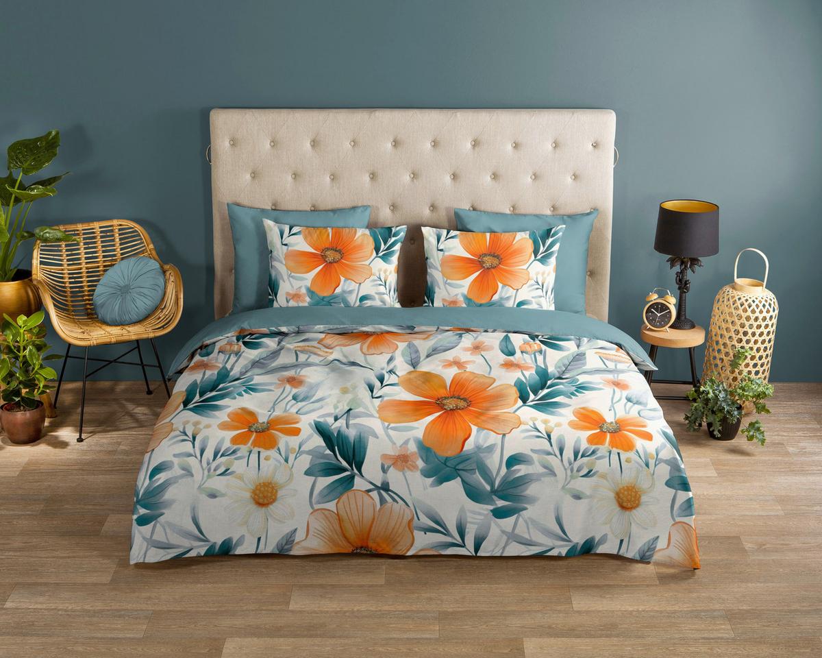 WENDEBETTWÄSCHE SPIRIT - Koralle/Multicolor, Basics, Textil (140/200cm)
