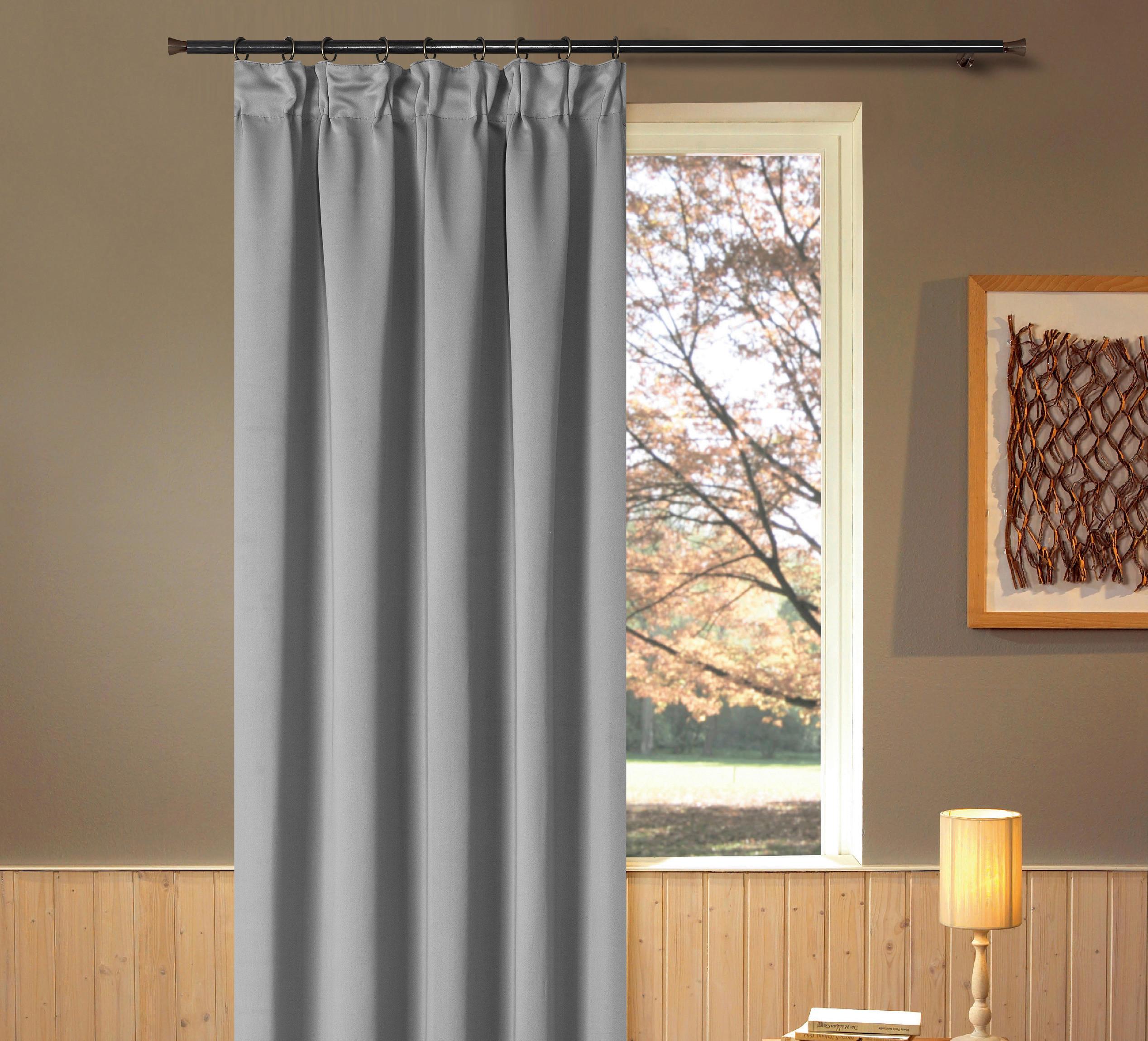 Vorhang Mit Band Simone 135x175 Cm Silberfarben - Silberfarben, ROMANTIK / LANDHAUS, Textil (135/175cm) - James Wood