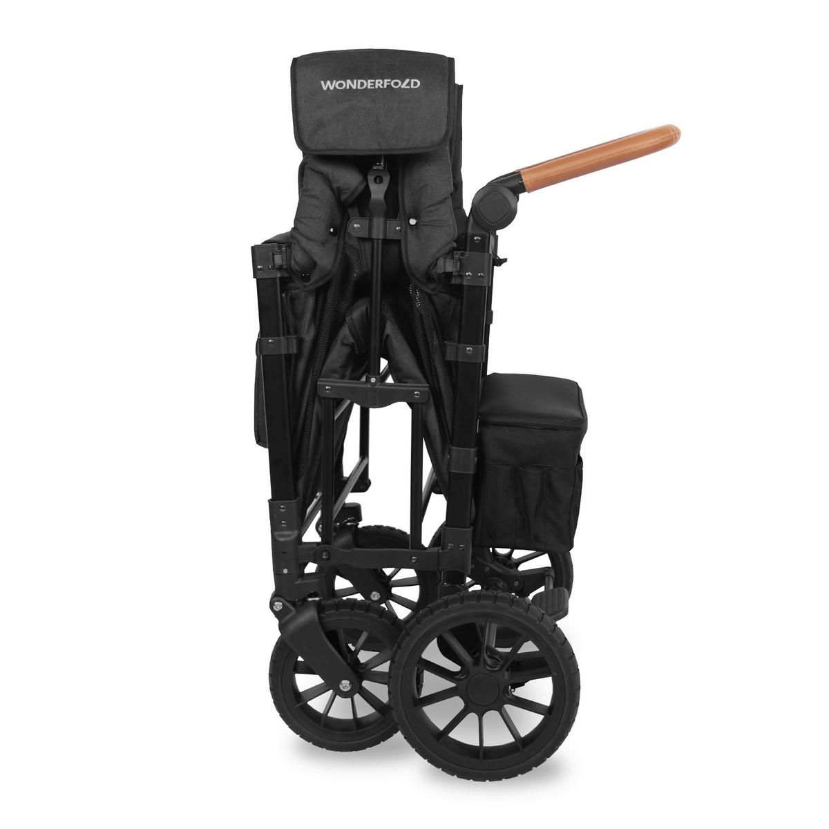 Bollerwagen Luxe Double Stroller Wagon - Schwarz, Basics (63.5/113.03/137.16cm) - WONDERFOLD