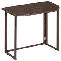 Gartentisch klappbar Metall/Kunststoff L: 90 cm - Braun, KONVENTIONELL, Kunststoff/Metall (90/50/75cm) - Gardenson