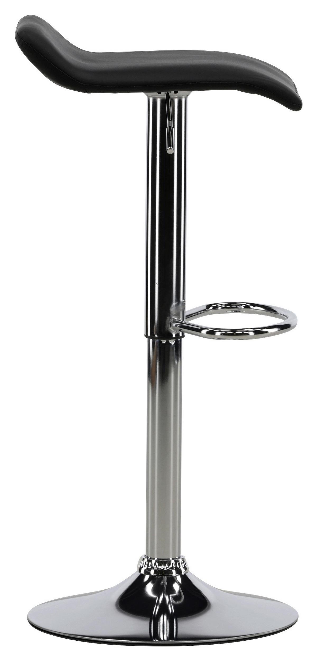 Barhocker-set Jonna - Silberfarben/Schwarz, Design, Textil/Metall (38/84/38cm) - Livetastic