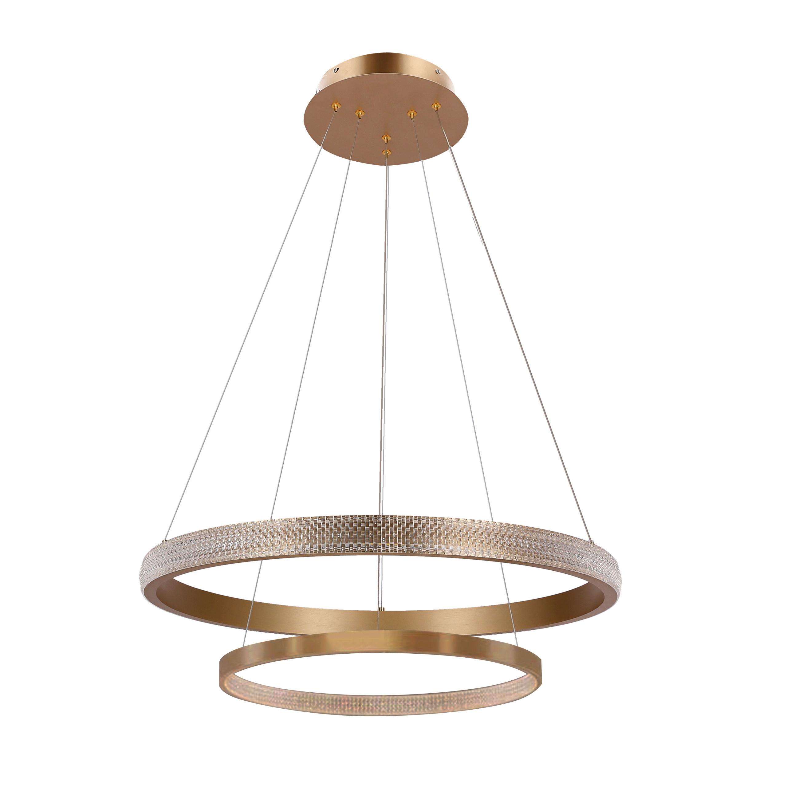 LED-Hängeleuchte 32-28433 Hashim - Goldfarben, Design, Metall (60/60/115cm)