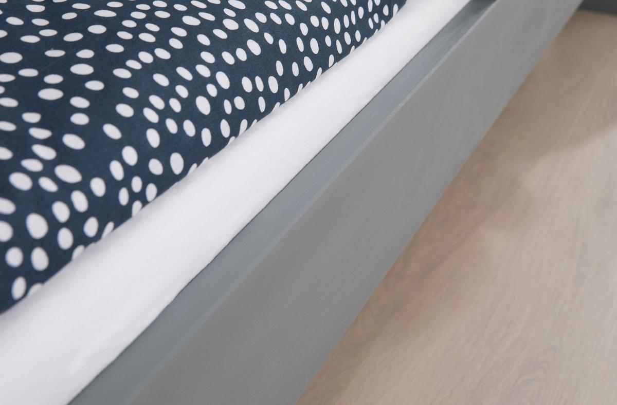 Bett Bennet Hellgrau inkl. Zubehör, 120x200 cm - Hellgrau/Naturfarben, MODERN, Holz/Textil (120/200cm) - MID.YOU